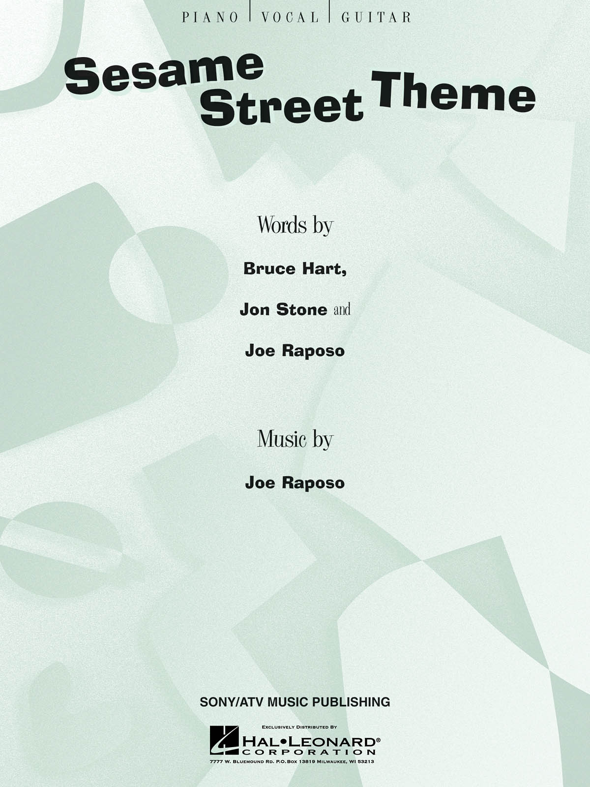 Sesame Street Theme - noty pro zpěv, klavír s akordy pro kytaru