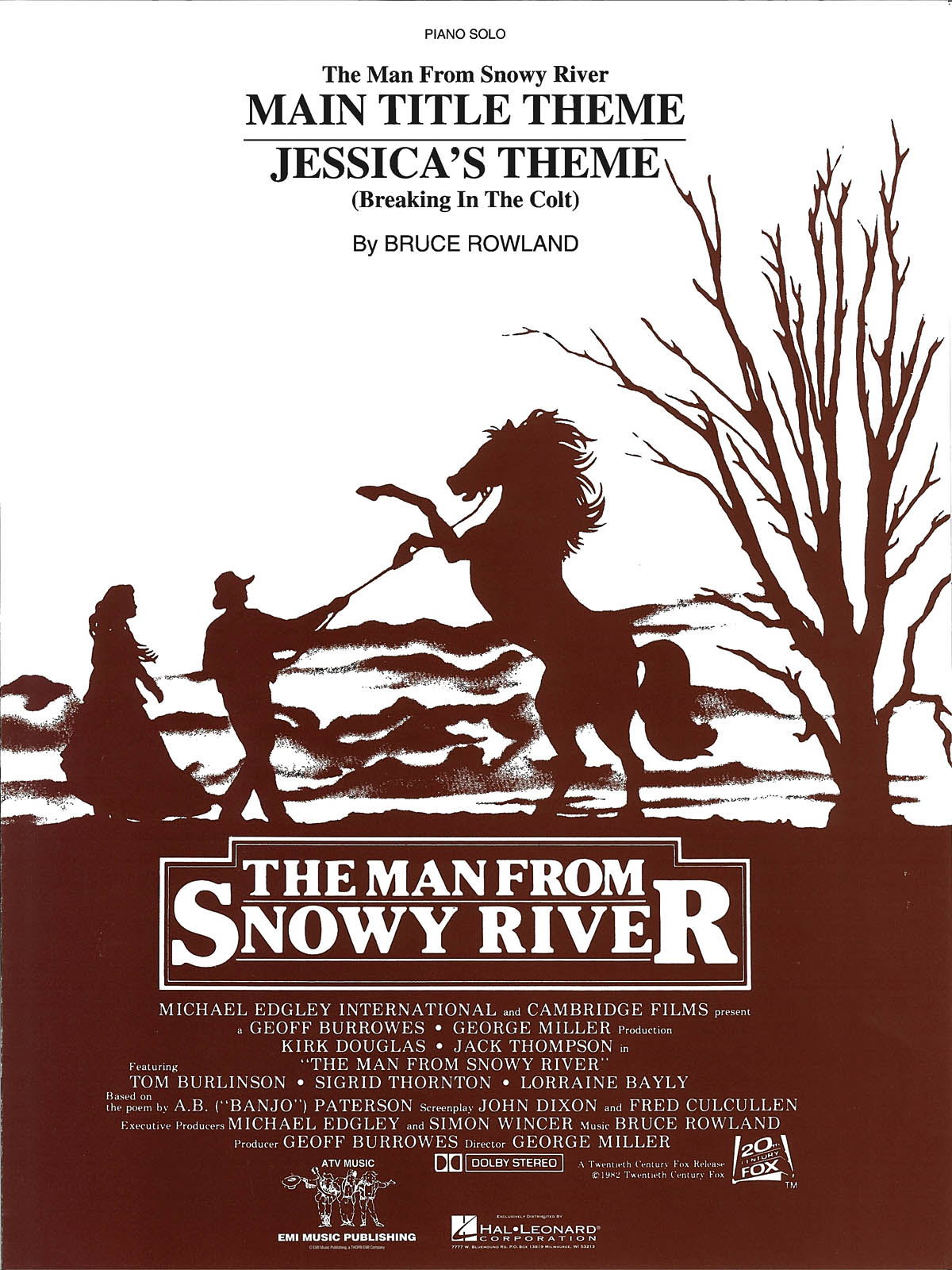 The Man From Snowy River/Jessica's Theme - Piano Solo - pro klavír