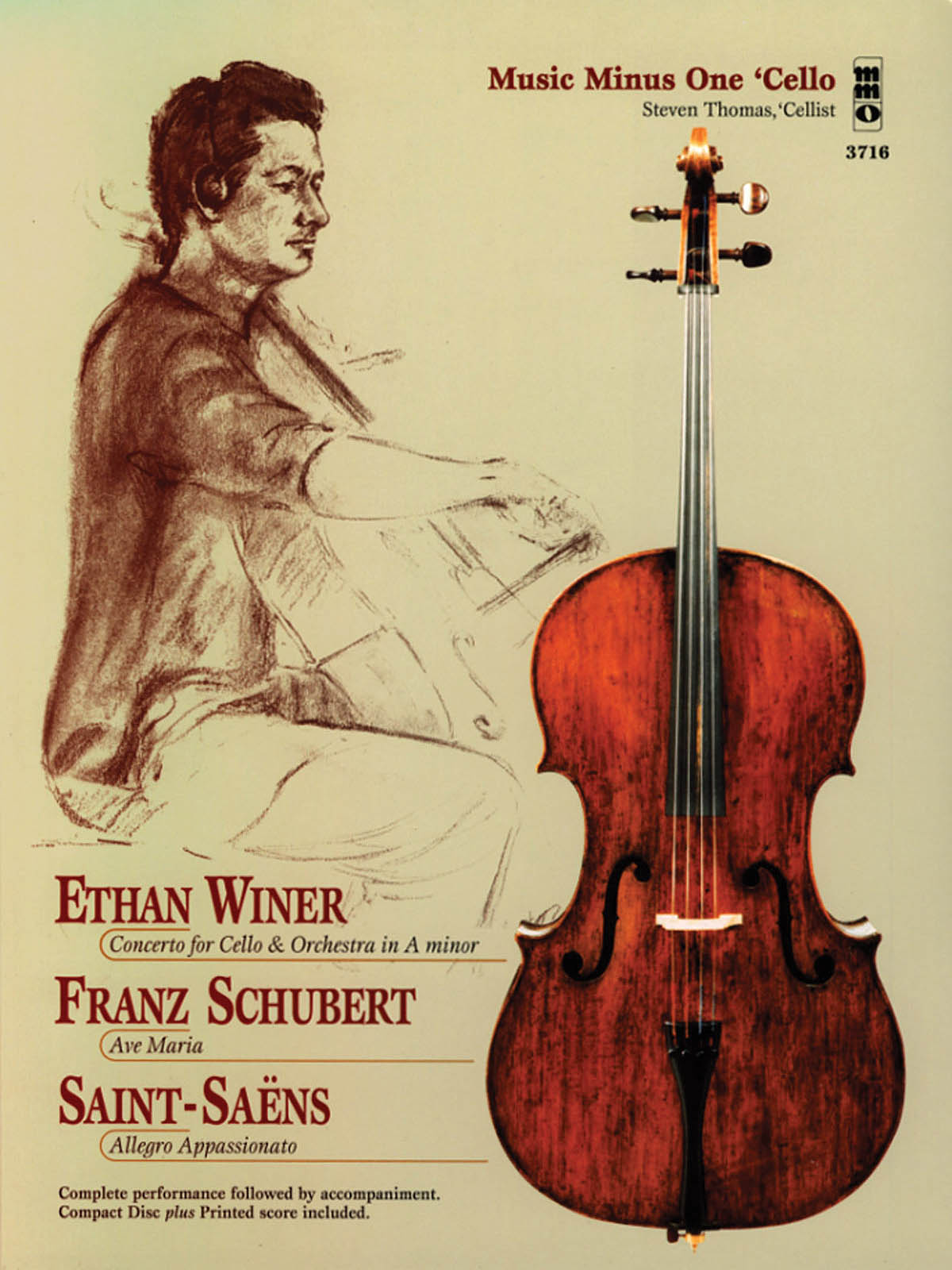 Ethan Winer, Franz Schubert, and Saint-Saëns - Music Minus One Cello - noty na violoncello
