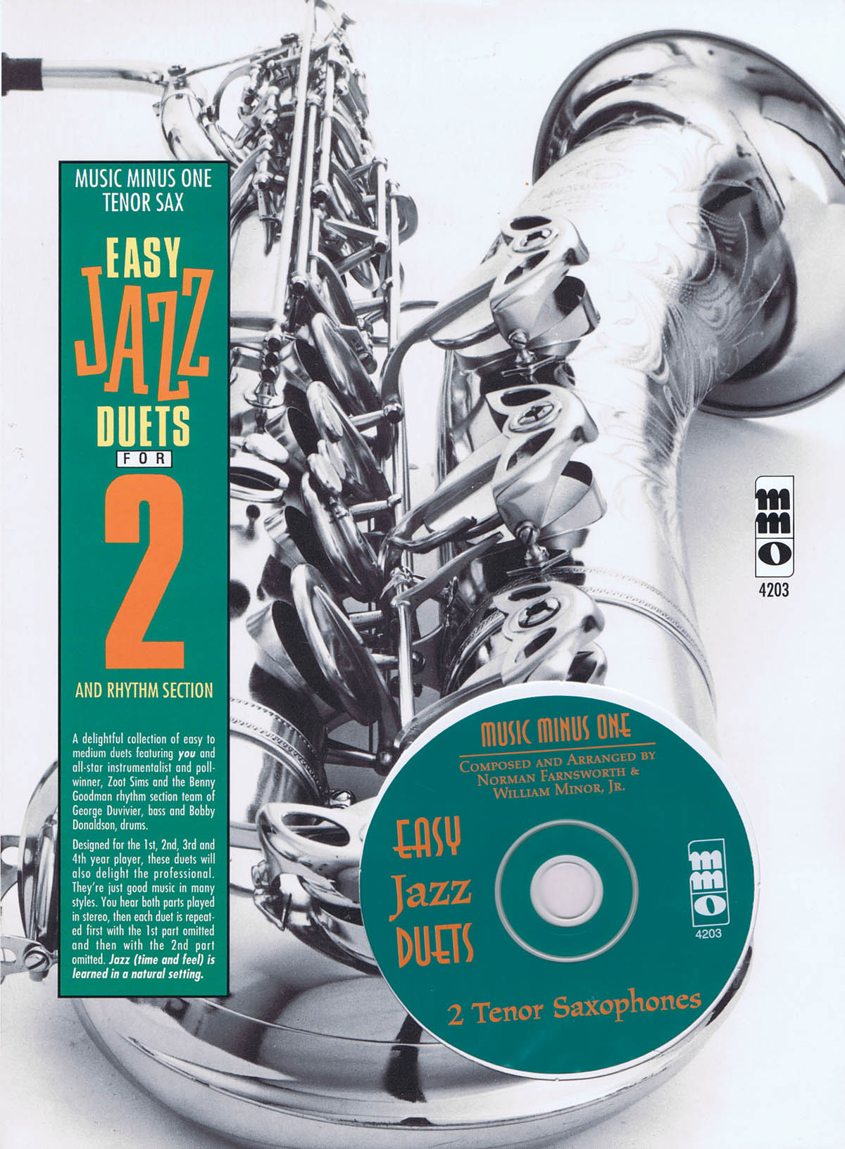 Easy Jazz Duets for 2 and Rhythm Section - Music Minus One Tenor Sax - pro tenor saxofon