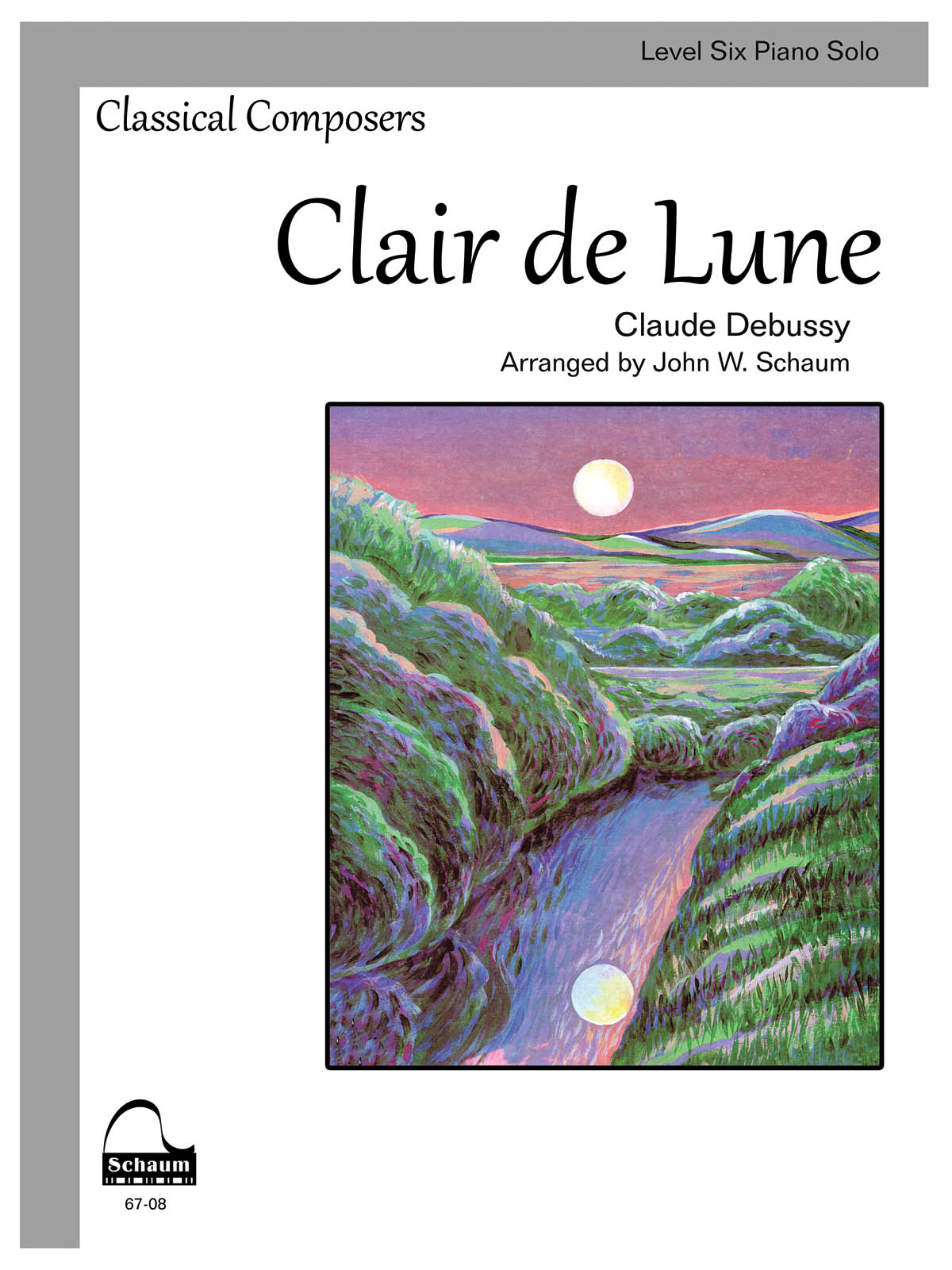 Clair de Lune - Schaum Level Six Piano Solo - pro klavír