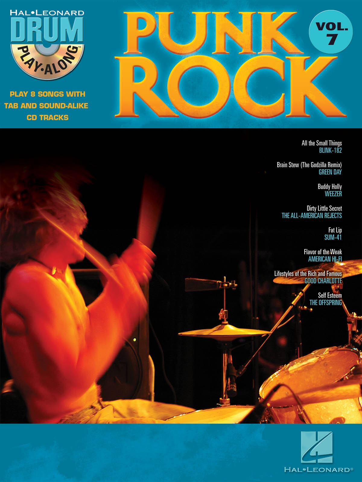 Punk Rock -  Drum Play Along Volume 7 - noty na bicí