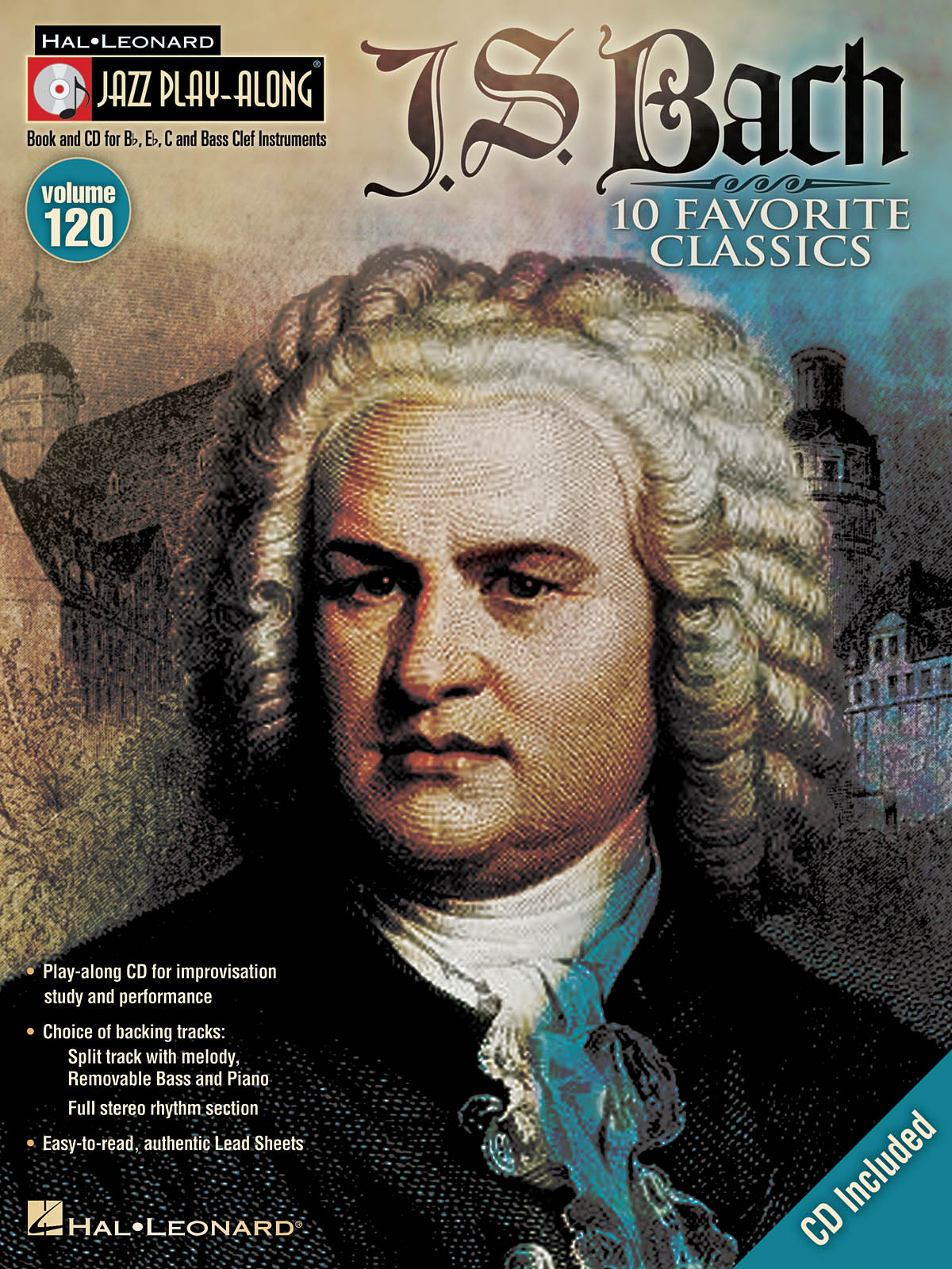 J.S. Bach - Jazz Play-Along Volume 120 - noty pro trubku, housle, flétnu