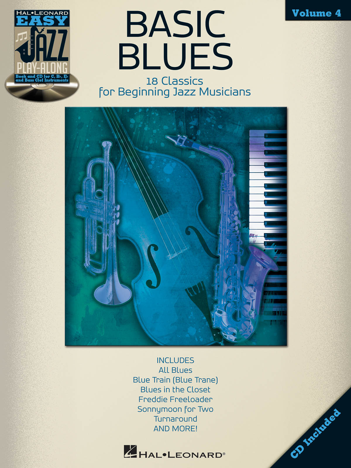 Basic Blues - Easy Jazz Play-Along Volume 4 - melodie s akordy pro nástroje v ladění C