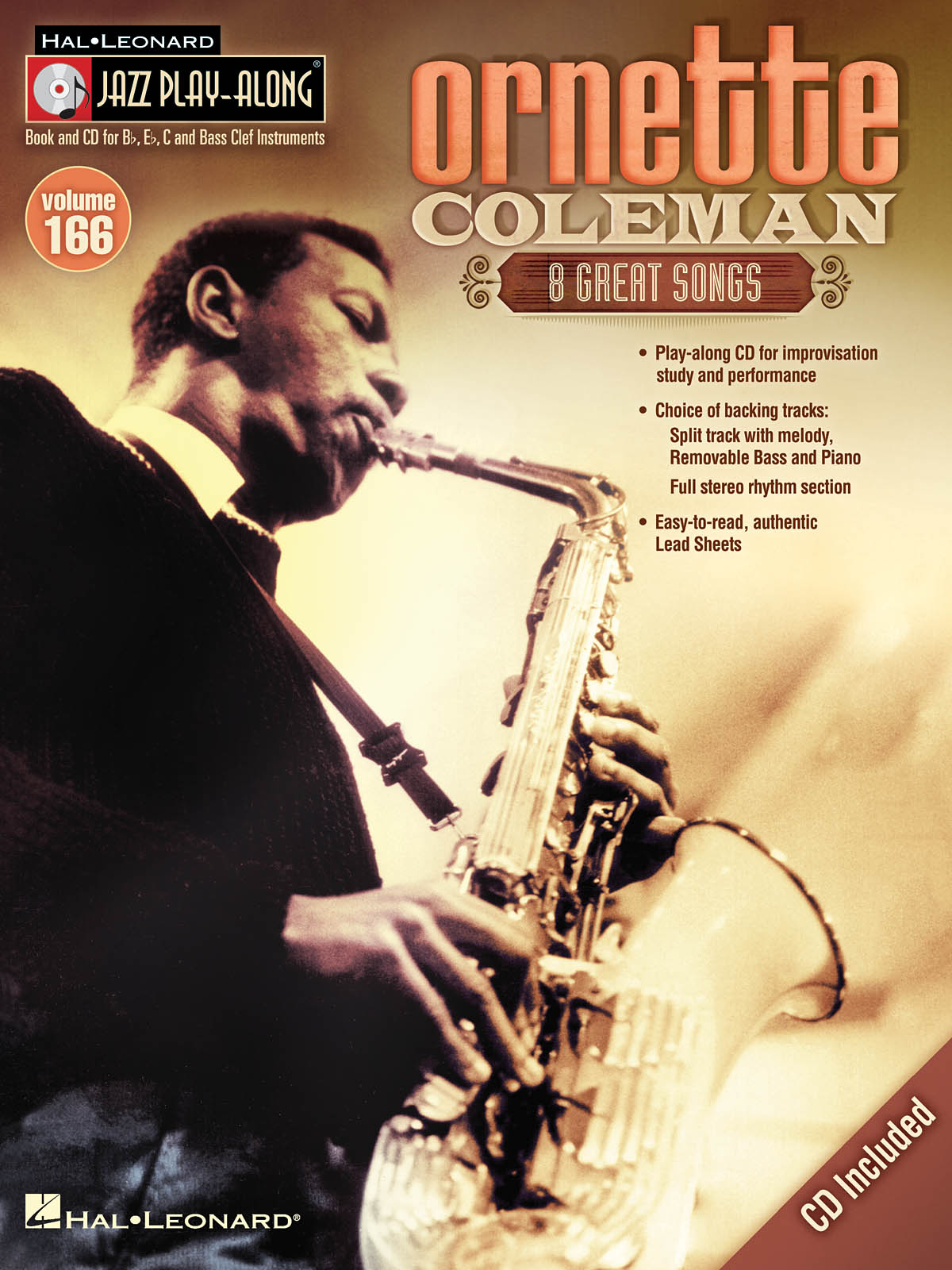 Ornette Coleman - Jazz Play-Along Volume 166 - melodie s akordy pro nástroje v ladění C