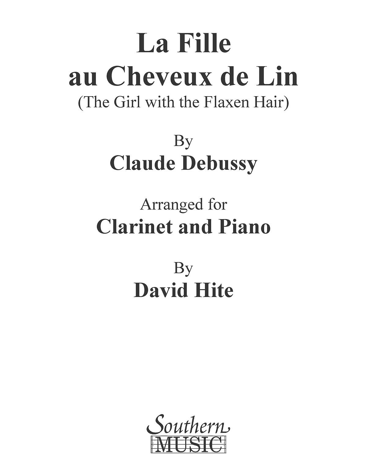 Girl With The Flaxen Hair (La Fille Au Cheveux De - pro klarinet