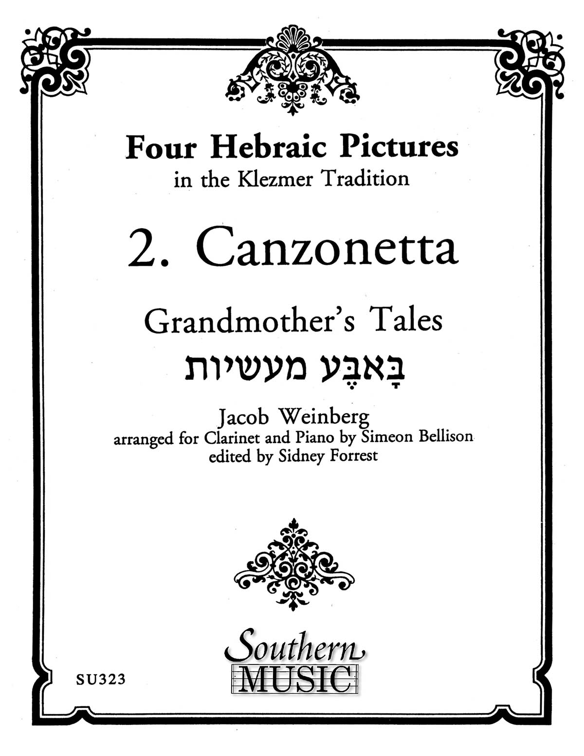 Four Hebraic Pictures (Canzonetta) - klarinet