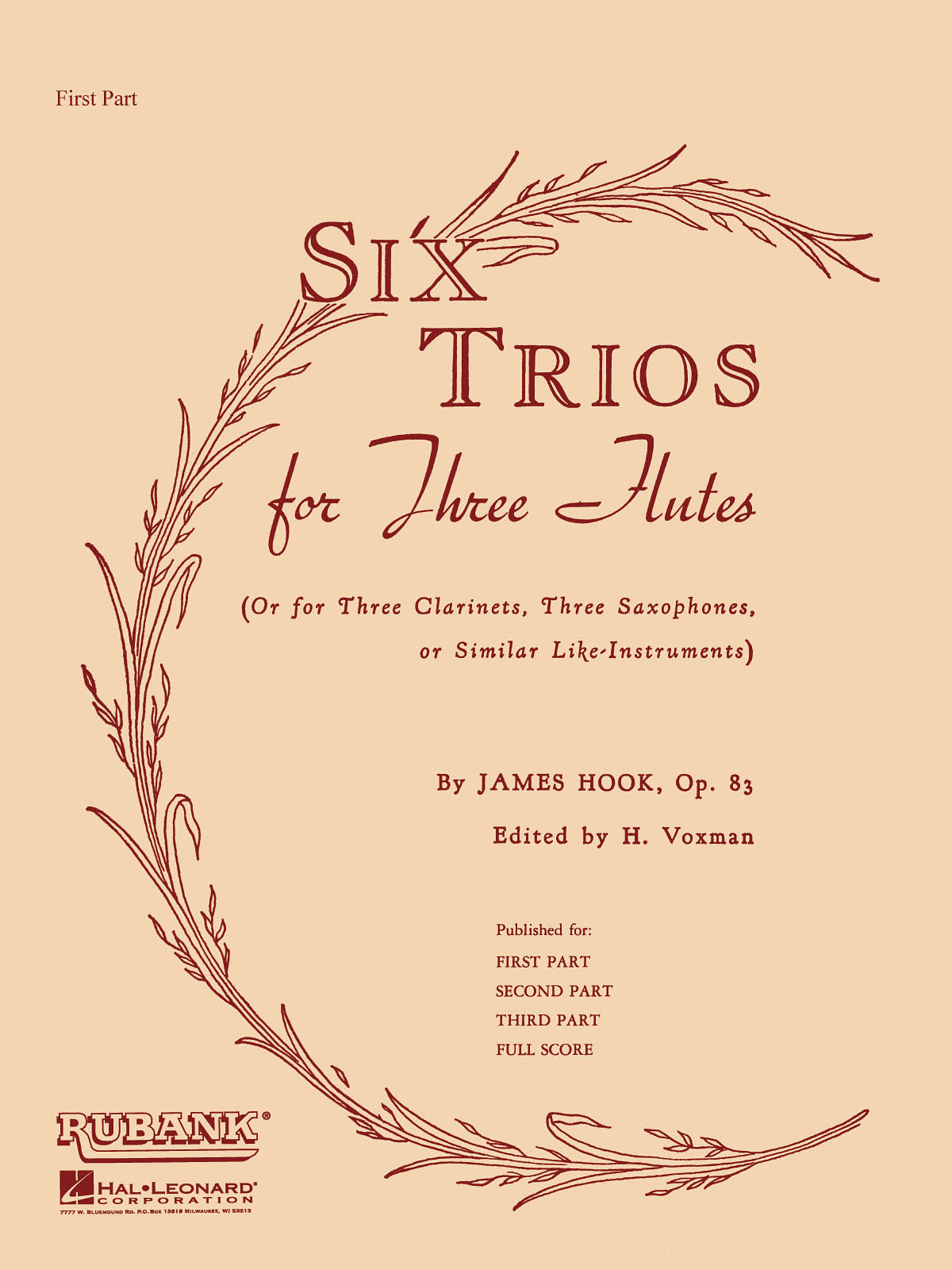 Six Trios for Three Flutes, Op. 83 - First Part - příčné flétna