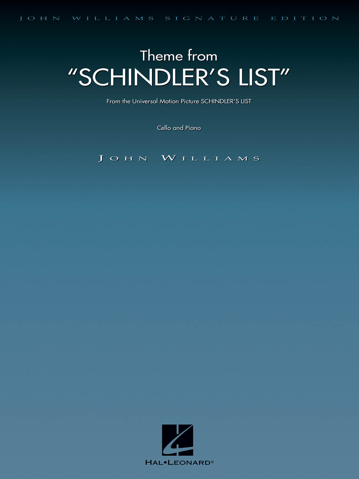 Theme from Schindler's List - for Cello and Piano