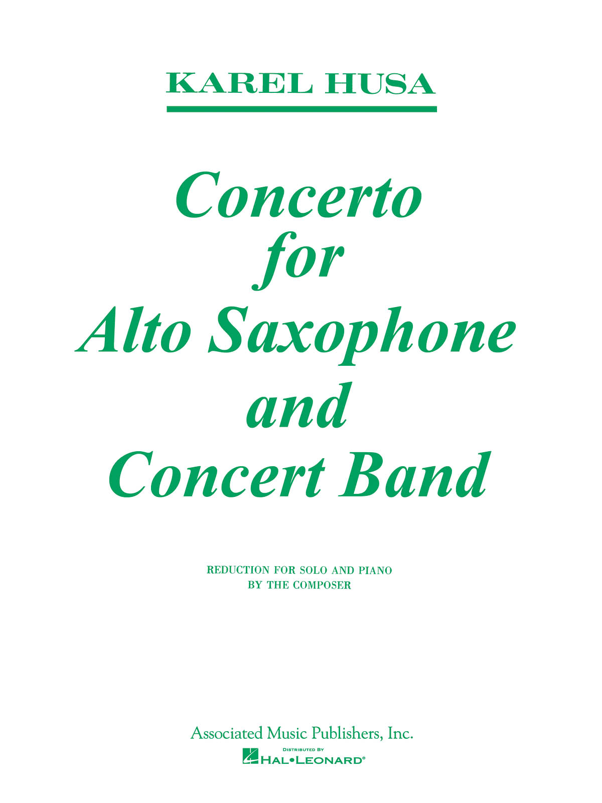 Concerto for Alto Saxophone and Concert Band - altový saxofon a klavír