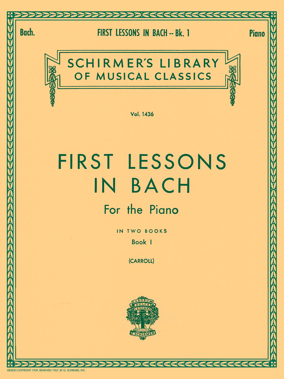 First Lessons In Bach Book 1 - pro klavír