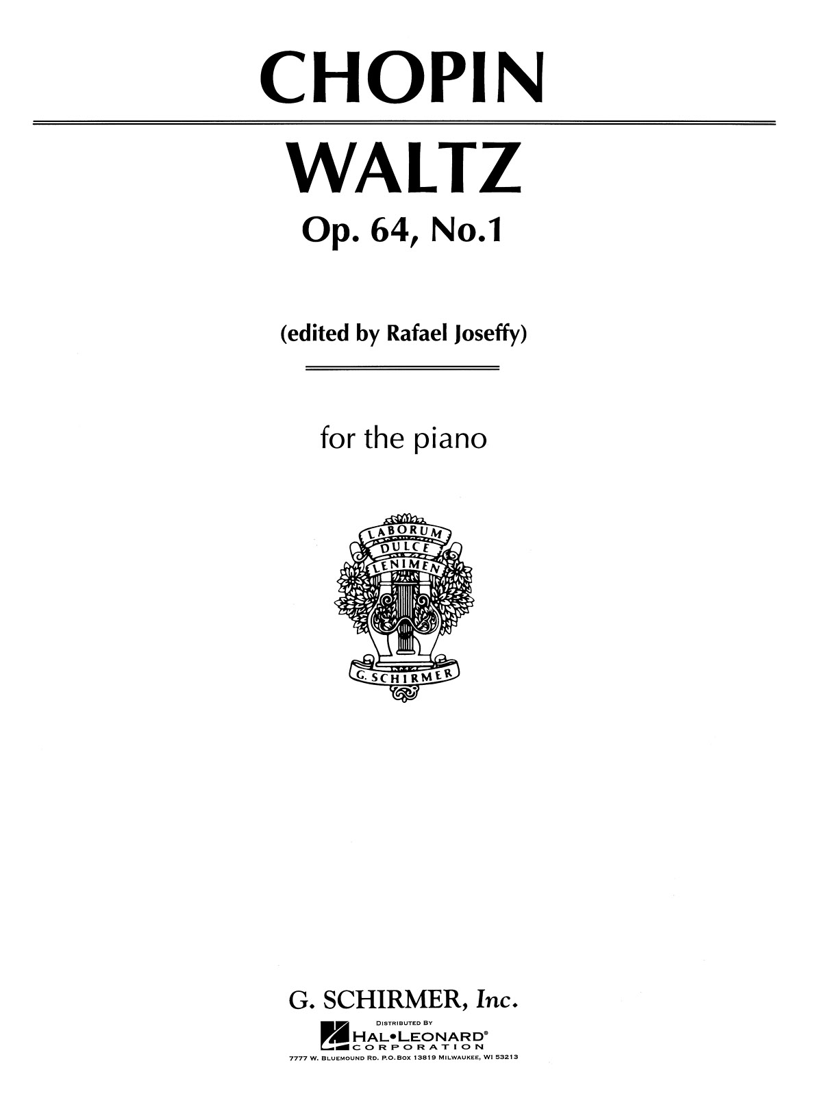 Valse In D Flat Major Op.64 No.1 'Minute Waltz' - pro klavír