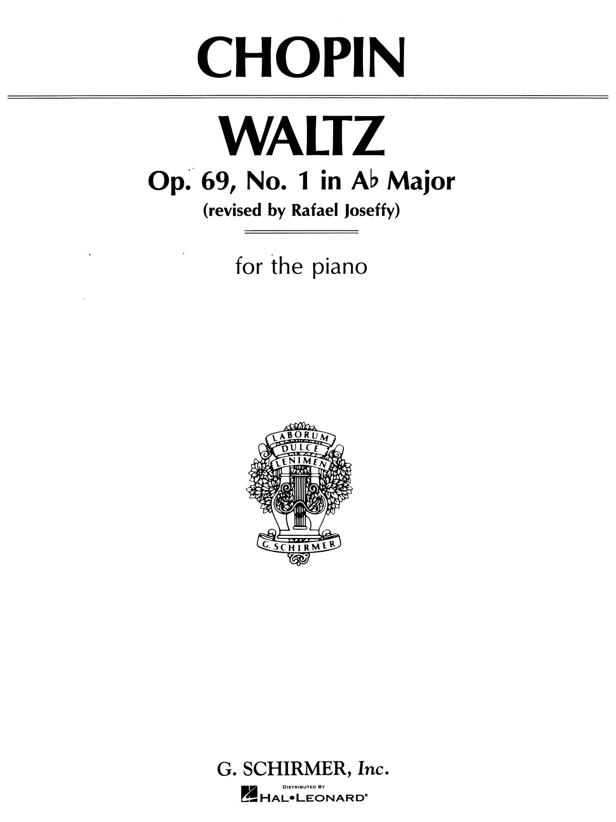 Waltz In A Flat Op.69 No.1 - pro klavír
