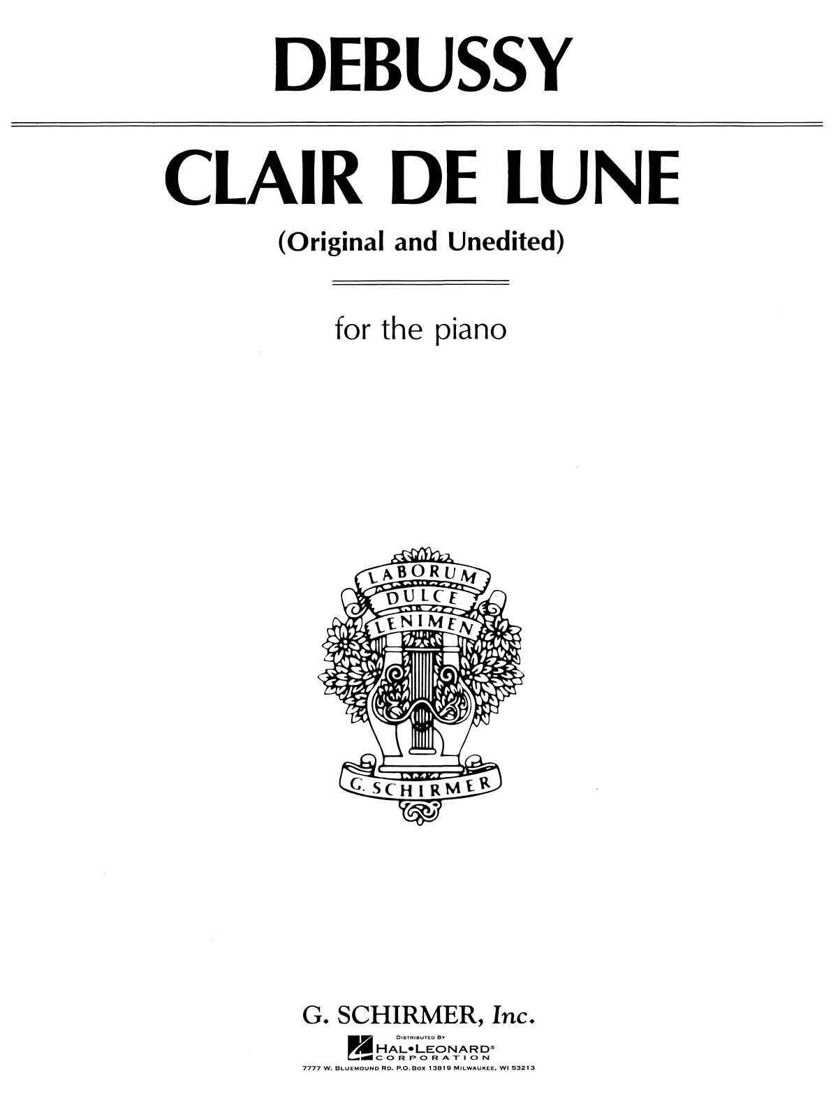 Clair de Lune - Original and Unedited  - pro klavír