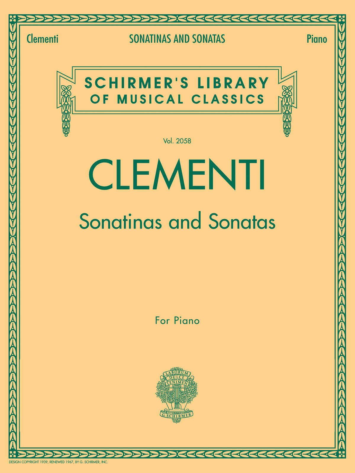 Sonatinas and Sonatas - Schirmer's Library of Musical Classics, Vol. 2058 - pro klavír