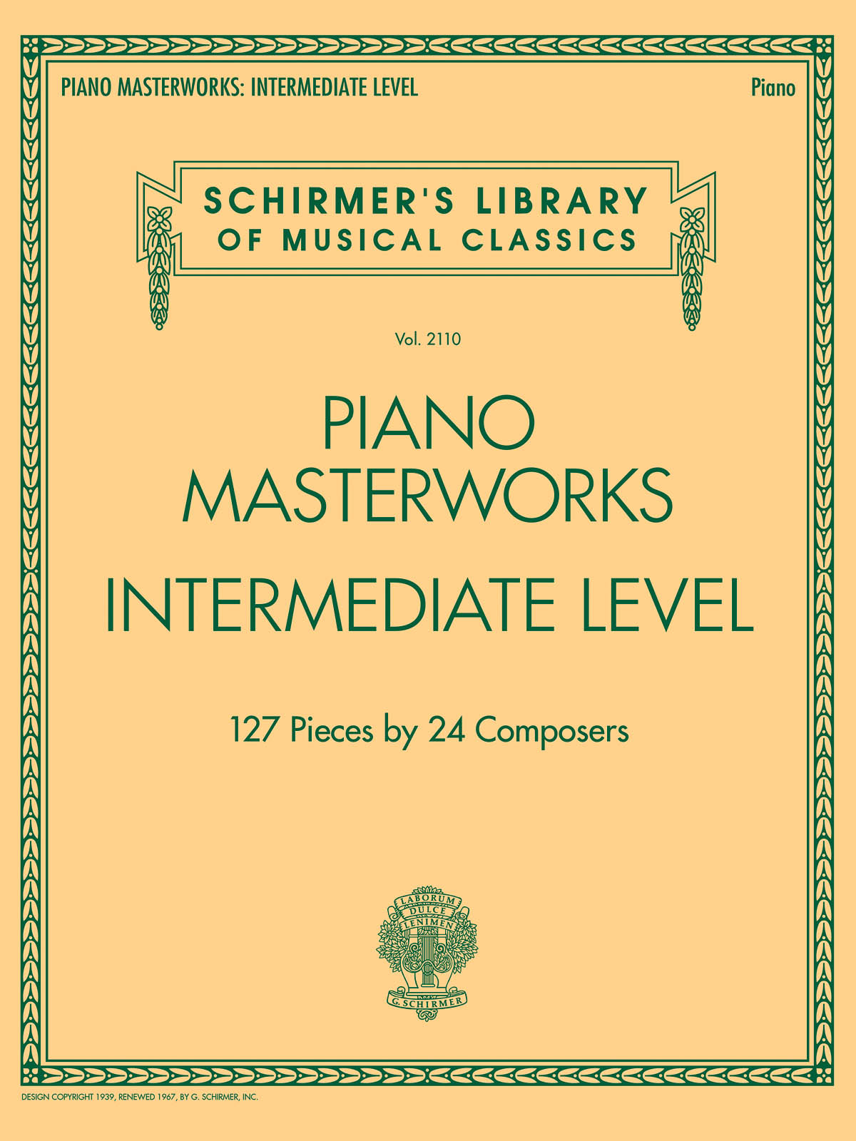 Piano Masterworks - Intermediate Level - 127 Pieces by 24 Composers - klasické skladby na klavír