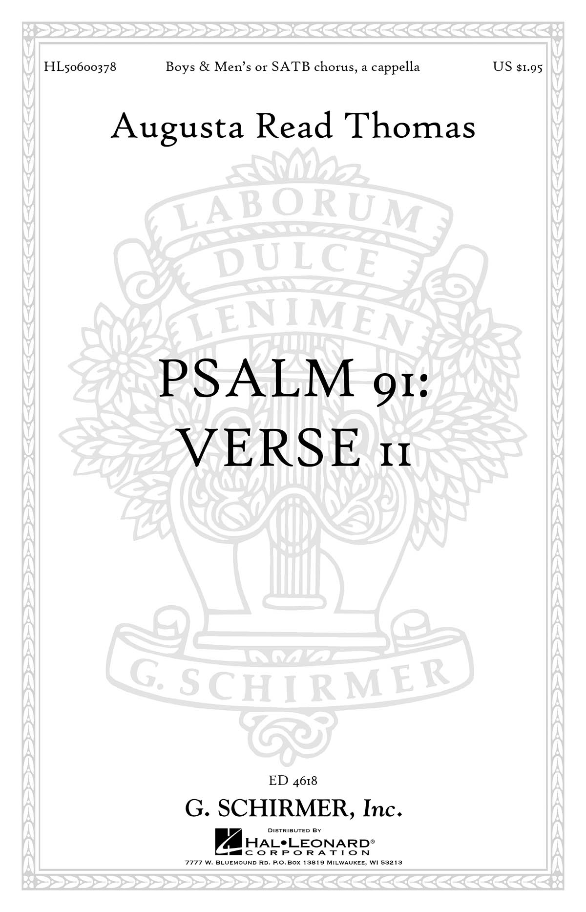 Psalm 91: Verse II - Boys & Men's Chorus or SATB Chorus, a cappella