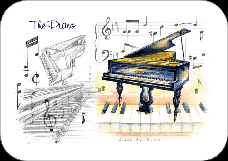 Little Snoring Gifts: Piano Placemat - Pack Of 4