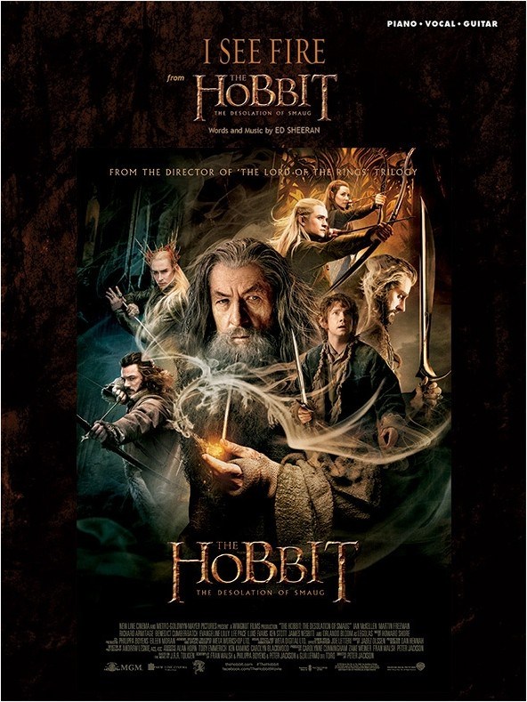 The Hobbit: I See Fire (PVG) - Piano, Vocal, Guitar Single Sheet - zpěv a klavír s akordy pro kytaru