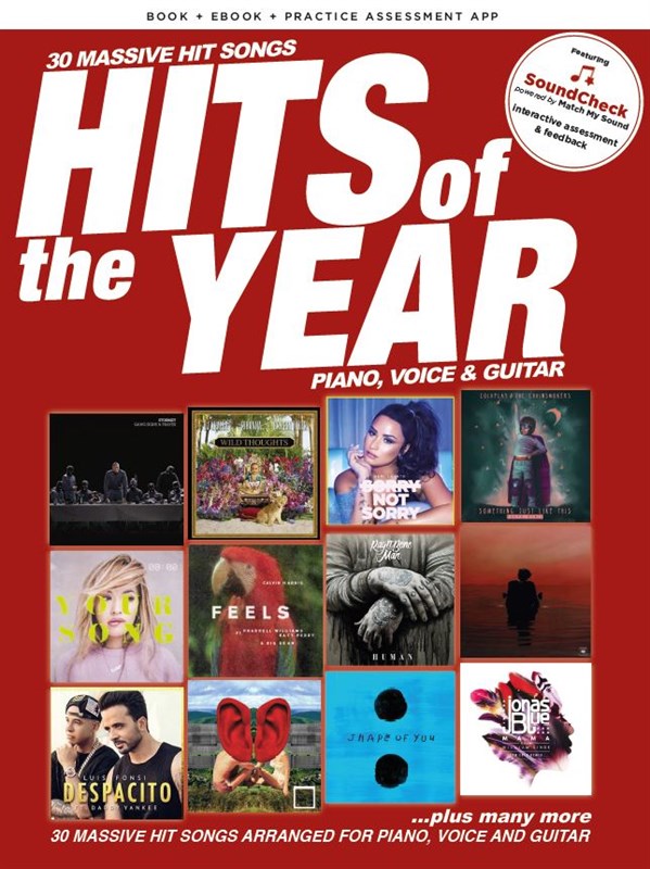 Hits Of The Year 2017: PVG - zpěv a klavír s akordy pro kytaru