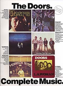 The Doors. Complete Music - Piano and Voice, with Guitar chord symbols  - pro zpěv klavír s akordy pro kytaru