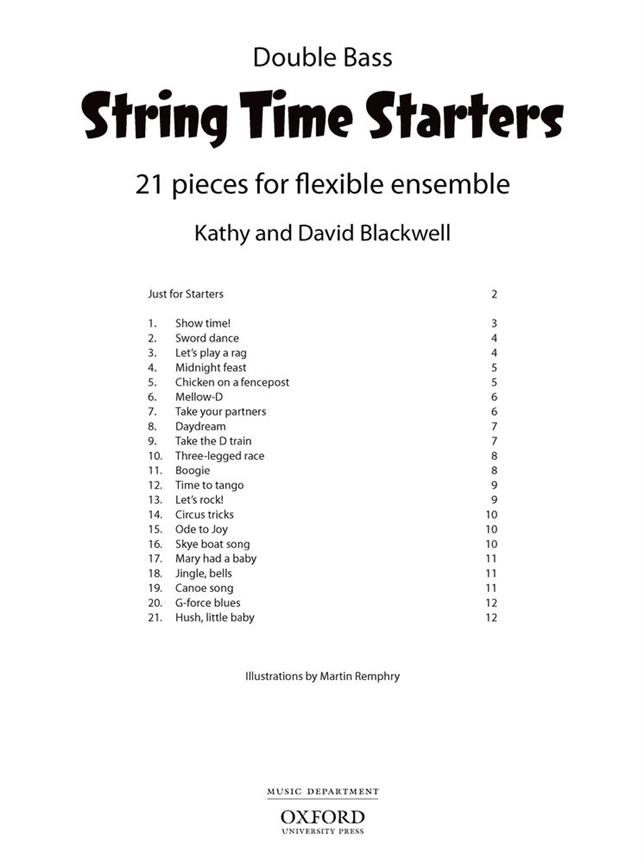 String Time Starters Double Bass - 21 Pieces for Flexible String Ensemble - na kontrabas