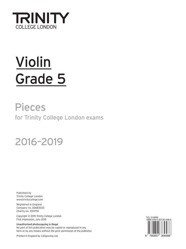 Violin Exam Pieces - Grade 5 - pro housle