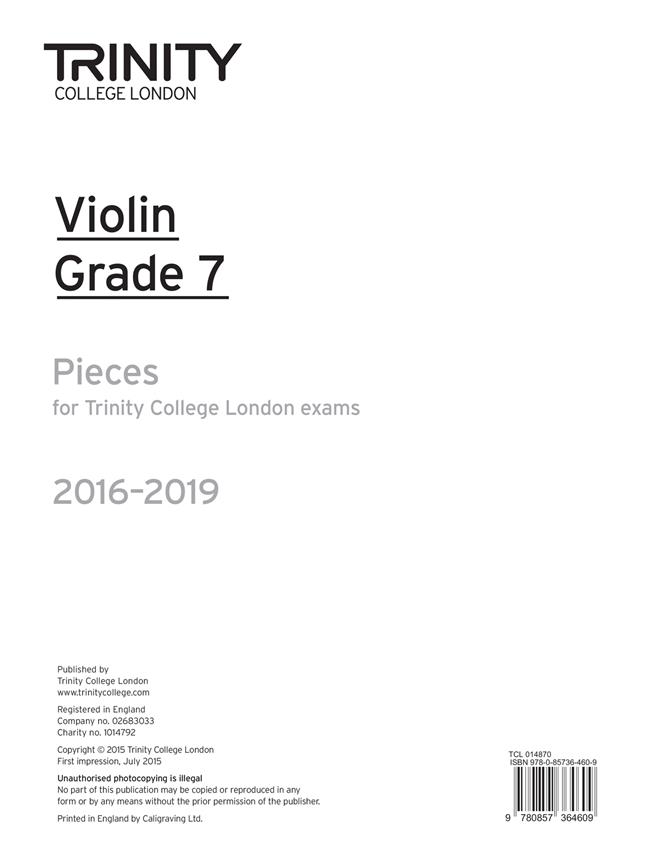 Violin Exam Pieces - Grade 7 - pro housle