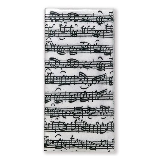 Papírové kapesníky s notovou osnovou Bacha 10 kusů