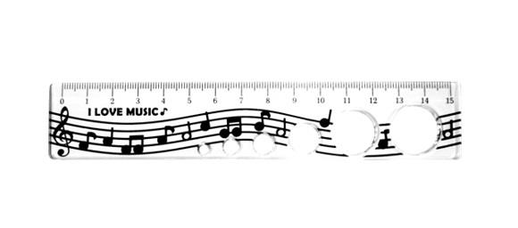 15cm pravítko pro hudebníky