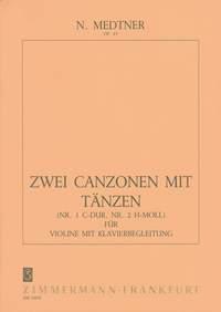 Zwei Canzonen mit Tänzen op. 43 - Nr. 1 C-Dur - Nr. 2 h-Moll - housle a klavír