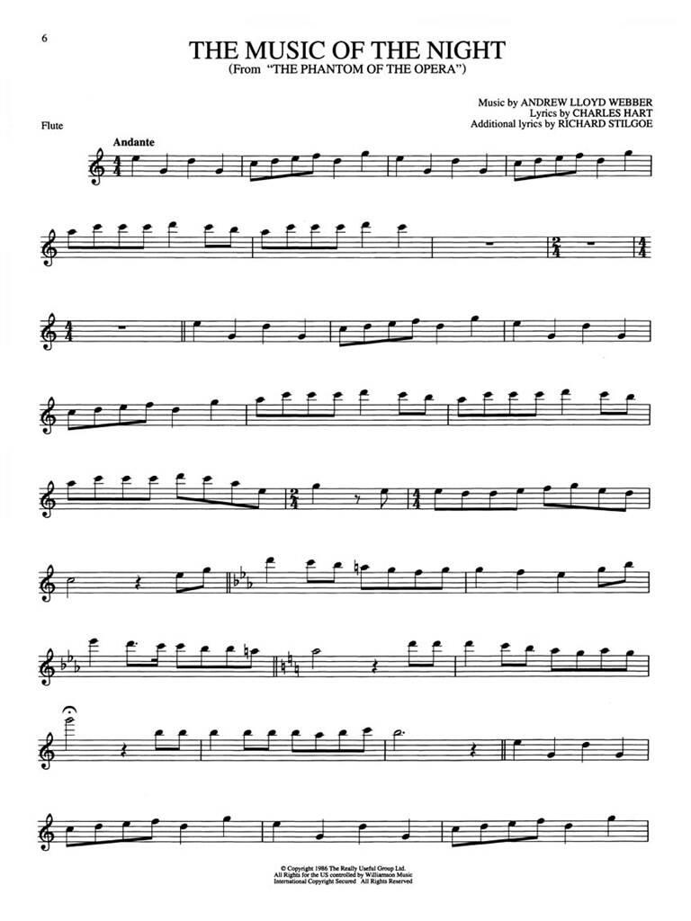 The Phantom of the Opera - Solos for Flute - filmové melodie pro příčnou flétnu