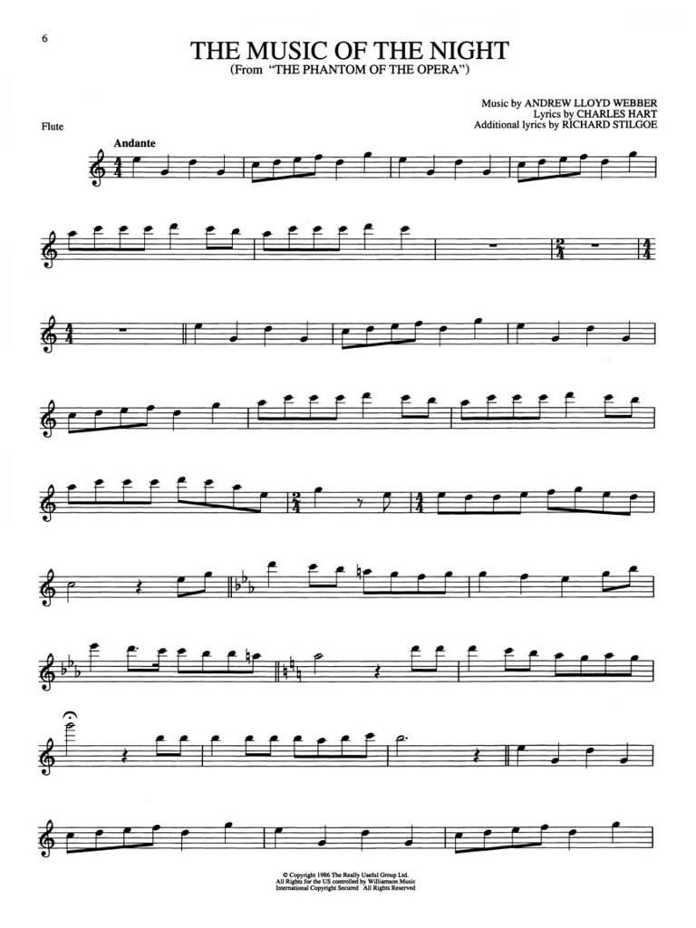 The Phantom of the Opera - Solos for Flute - filmové melodie pro příčnou flétnu