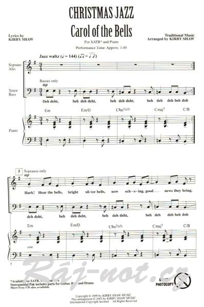 Christmas Jazz pro sbor SATB a klavír