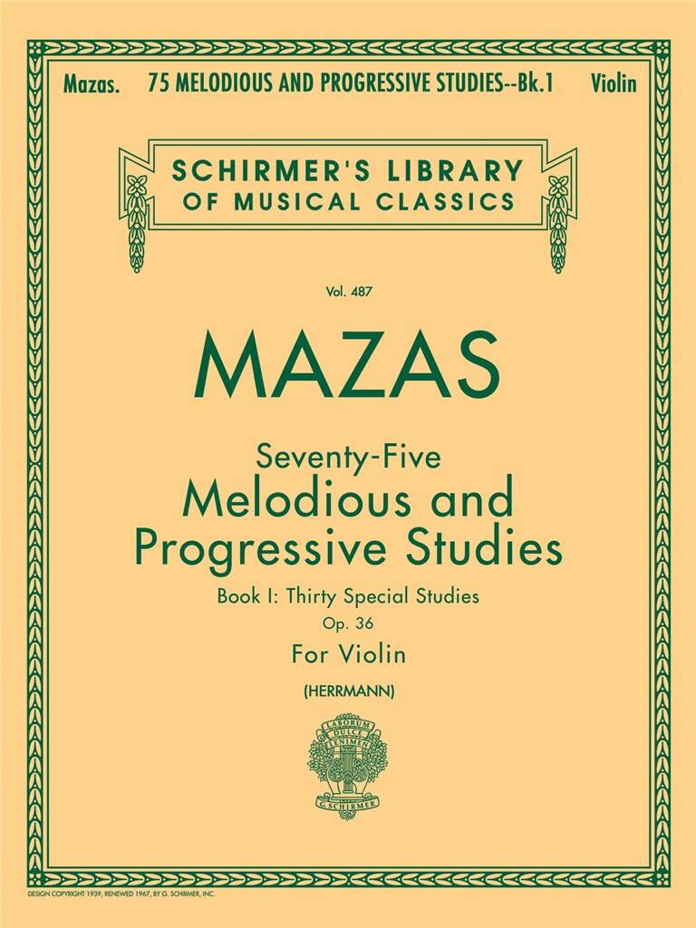 75 Melodious and Progressive Studies, Op. 36 Bk 1 - Book 1