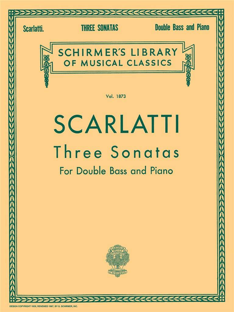 Three Sonatas - 3 sonáty pro kontrabas a klavér