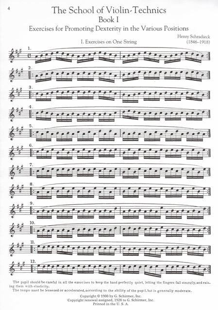 The School of Violin Technics Complete - cvičení pro techniku hry na housle