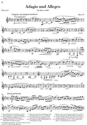 Adagio & Allegro Op. 70 Horn & Piano - noty pro lesní roh a klavír