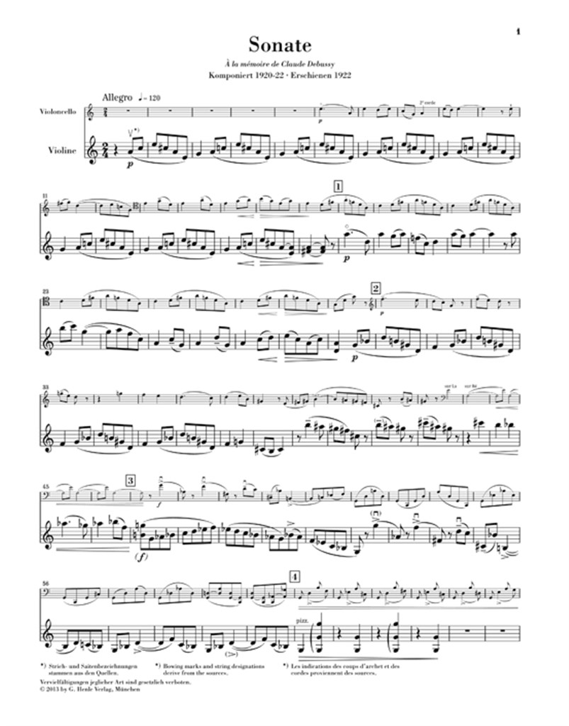 Sonata for Violin and Violoncello - noty pro housle a  violoncello