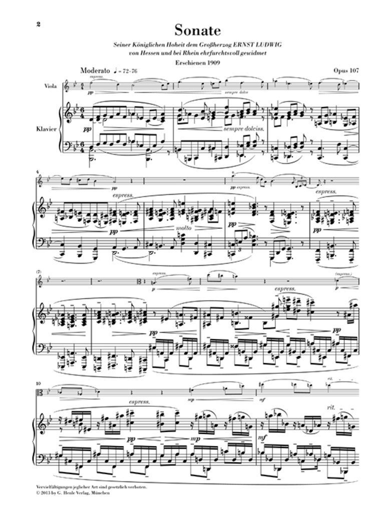 Clarinet Sonata op. 107 - pro violu a klavír