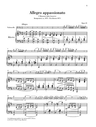Allegro appassionato op. 43 noty pro violoncello a klavír
