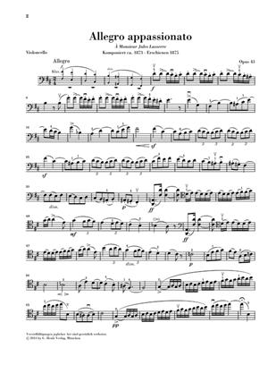 Allegro appassionato op. 43 noty pro violoncello a klavír