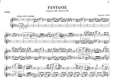 Fantasie F-Moll Fur Klavier Zu Vier Handen D.940