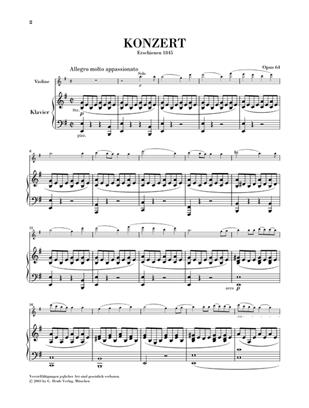 Violin Concerto In E Minor Op.64 pro housle a klavír