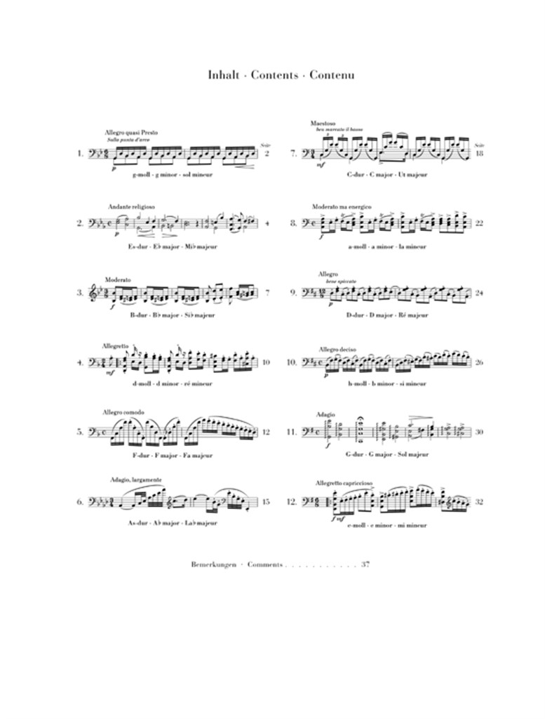 12 Capricci Opus 25 noty pro violoncello
