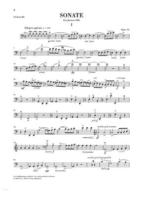 Sonate A-Moll Op 36 Und Andere Werke pro violoncello a klavír