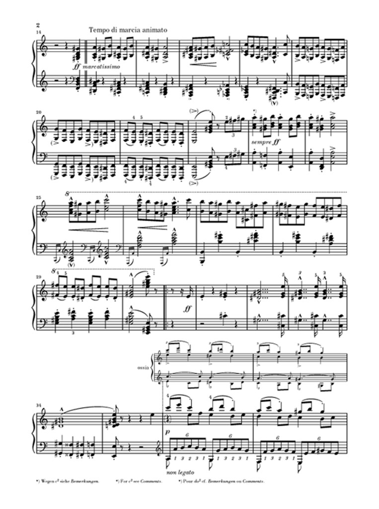Hungarian Rhapsody No.15 - Rákóczi March - noty pro klavír