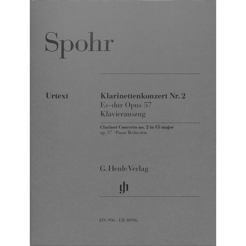 Clarinet Concerto No. 2 In E Flat Major Op. 57 - noty pro Bb klarinet a klavír