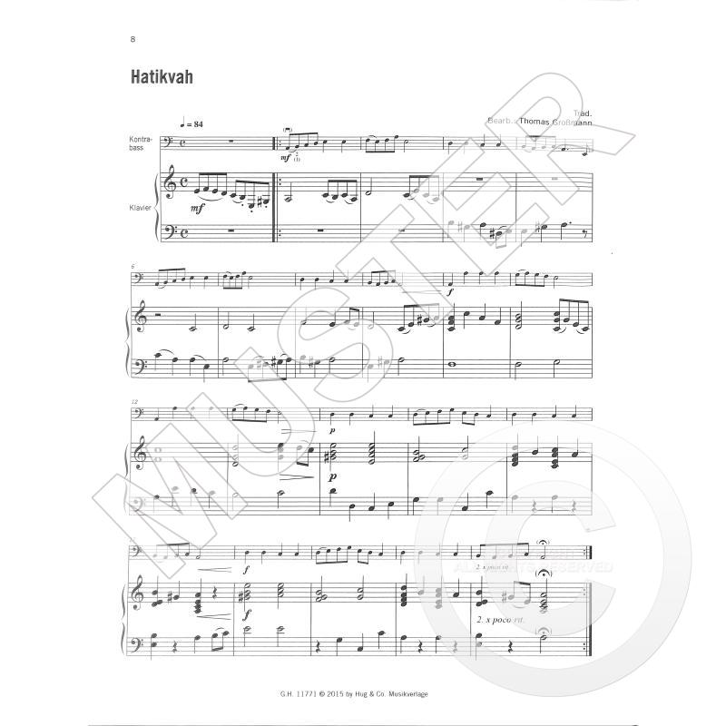 Melodien für Kontrabass von Bach bis Holst - Uspořádání pro kontrabas a klavír od snadné do druhé polohy
