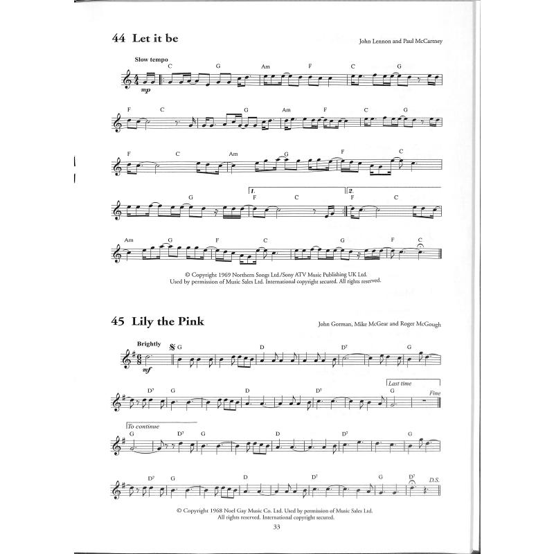 100 easy-to-play Pops for Recorder - 100 melodií pro zobcovou flétnu s akordy pro kytaru